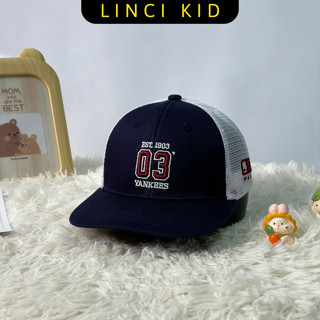 Mũ lưỡi trai thời trang trẻ em nam nữ, nón kết lưới Yankees 03 siêu đẹp cho các bé từ 2-10 tuổi