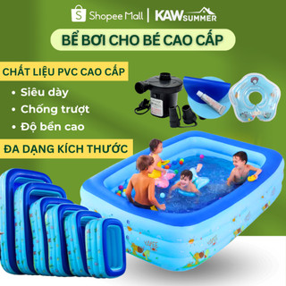 Hồ Bơi Bể Bơi Phao KAW 3 Tầng Đủ Size Dễ Dàng Gấp Gọn, Chất Liệu Dày Dặn Cao Cấp, Thành Cao An Toàn, Chống Trượt Cho Bé