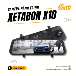 Camera hành trình ô tô X10 màn gương lớn trước 2K sau full HD kết nối điện thoại hỗ trợ quay đêm nét bảo hành 12 tháng