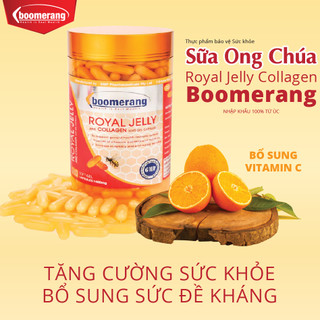 Viên uống sữa ong chúa & collagen Boomerang Royal Jelly And Collagen (120 viên)