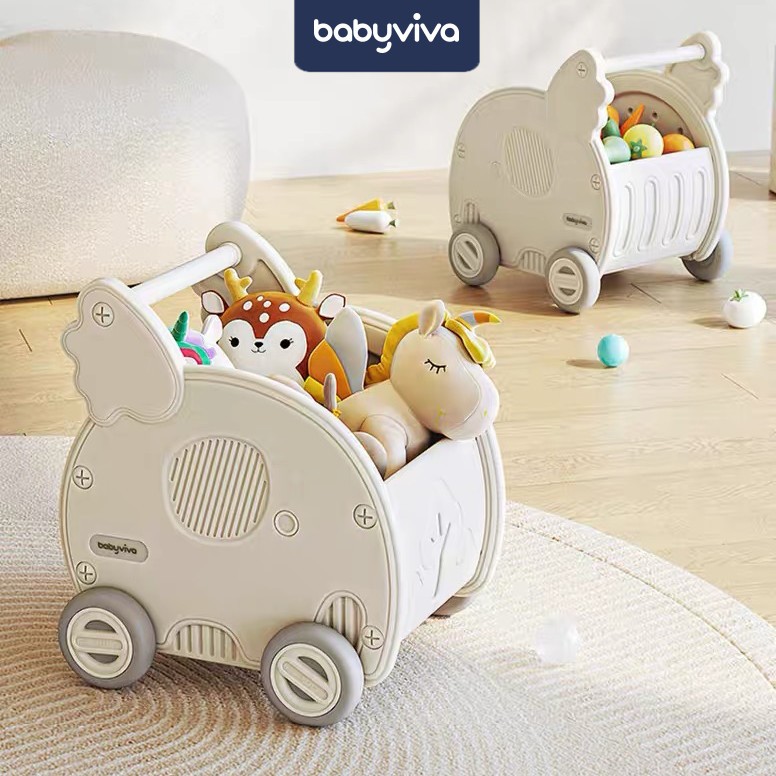 Xe tập đi cho bé babyviva kết hợp xe để đồ chơi cao cấp