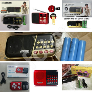 [FREESHIP] LOA CẮM THẺ, USB, ĐÀI FM CRAVEN (CR-863S, CR-25A), A-100, HFC-15, KK-F26P, L-62, H866A, Zk-807 TẶNG KEM PIN