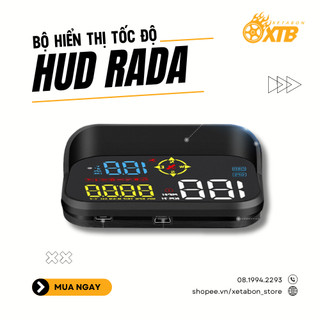 Bộ Hiển Thị Tốc Độ Kính Lái Ô Tô HUD Rada Cảnh Báo Tốc Độ, Cam Phạt Nguội, Thiết Bị Cắm Cổng OBD HUB, USB bảo hành 2 năm