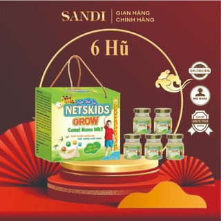 Yến Sào Trẻ Em Nestkids Canxi Nano Mk7 Giúp Bé Cao Lớn, 32% Yến, Hộp 6 Lọ x 70ml