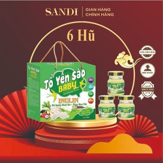 Yến Sào Trẻ Em Baby Inulin, Bổ Sung Chất Sơ Giúp Bé Tiêu Hóa Tốt, 35% Yến, Hộp 6 Lọ x 70ml