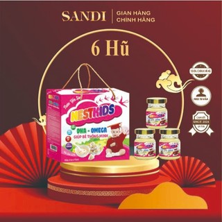 Yến Sào Trẻ Em Nestkids DHA - OMEGA, Giúp Thông Minh, 32% Yến, Hộp 6 Lọ x 70ml