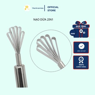 Dụng Cụ Nạo Dừa Sợi, Đánh Vảy Cá Inox Chống Gỉ 2in1
