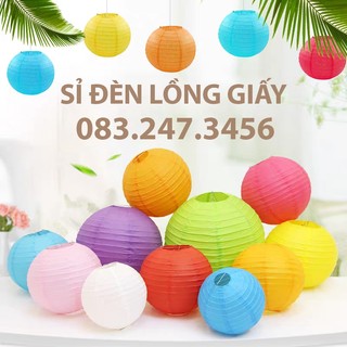 Đèn lồng giấy 20cm khung thép giá rẻ