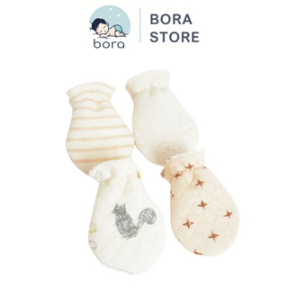 Bao tay thu đông giữ ấm cho bé, cotton hữu cơ, có bo chun
