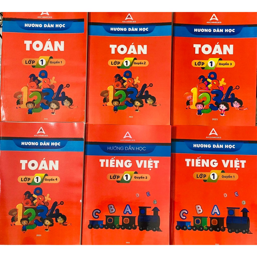 Sách - Hướng dẫn học Toán, Tiếng Việt lớp 1 Archimedes (đủ bộ)