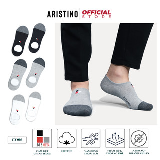 Tất nam giày lười ARISTINO BIZMEN vớ công sở nam phối màu cotton nano Ag+ kháng khuẩn khử mùi chống hôi - CO06