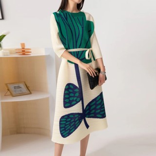 Đầm t4lb0t forest printed with belt