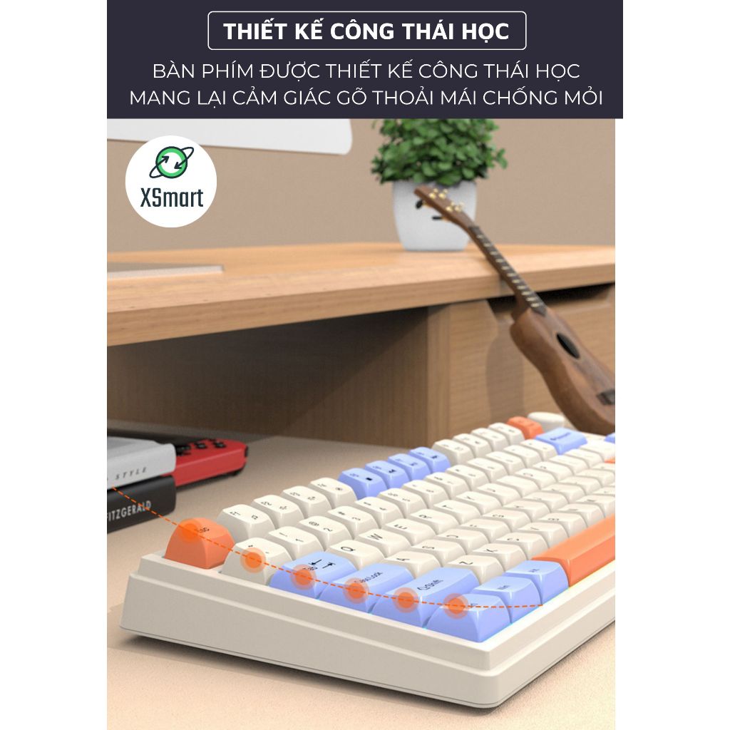 Bàn Phím Gaming Cao Cấp XunFox K81 LED 7 Màu Hiệu Ứng Đèn Thở, Phím ABS Gõ Êm, Có Núm Chỉnh Âm Lượng | BigBuy360 - bigbuy360.vn
