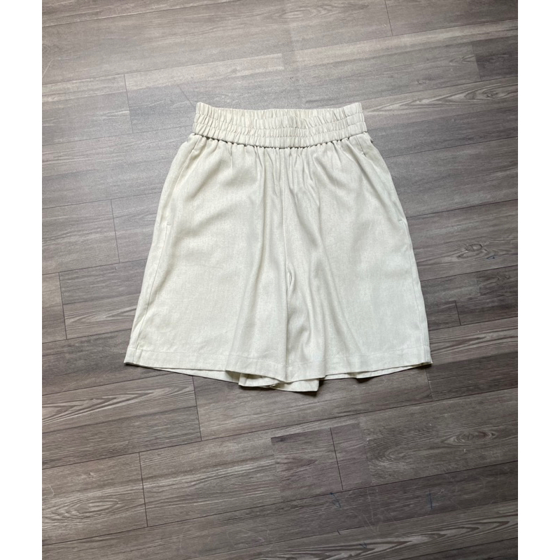 Quần short linen lưng thun