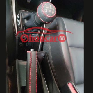 Bọc Cần Số, Tay Phanh xe TOYOTA VIOS Số Sàn (2014-2024). Da Bò Nhiều Màu Sắc