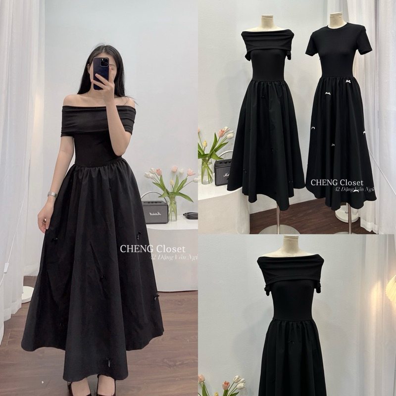 váy maxi trễ vai LL