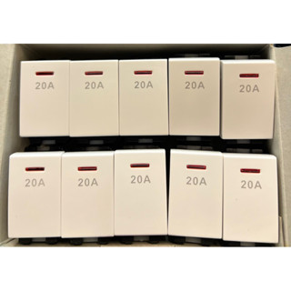 Hạt công tắc bình nóng lạnh 20A có đèn báo, Công tắc 2 cực S18CC chính hãng Sino