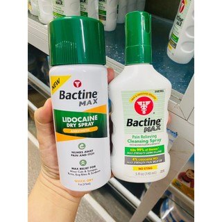 (có bill nhập) Xịt Giảm Đau Diệt Khuẩn Bactine Max 148ml