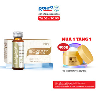 Nước uống collagen tổ yến giúp đẹp da, tăng cường sức khỏe Blossomy Premium lốc 10 chai x 50ml