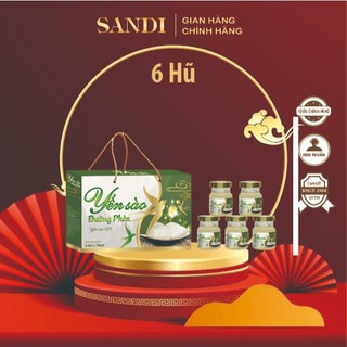 YẾN SÀO ĐƯỜNG PHÈN HỘP 6 Hũ 32% Yến