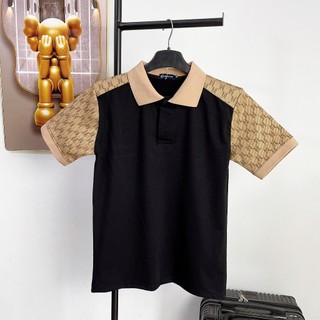 Áo Thun cổ bẻ nam nữ HỌA TIẾT M tay ngắn chất liệu vải Cotton chuẩn form mềm mịn - GUFA