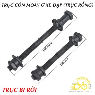 Trục côn moay ơ xe đạp trước sau - BI RỜI (Trục rỗng)