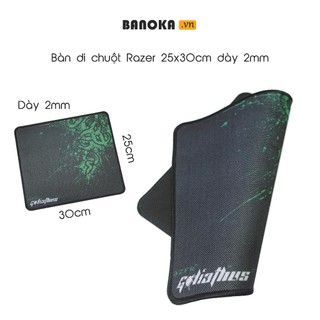 Bàn di chuột Razer 25x30cm 2mm, lót chuột bề mặt sần chống bám đặc biệt