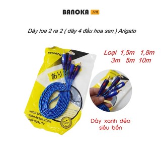 Cáp loa 4 đầu av hoa sen arigato dài 1.5m 1.8m 3m 5m 10m cao cấp