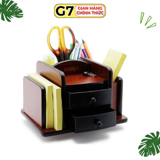 Hộp cắm bút gỗ, hộp đựng bút gỗ xoay 360 độ SM-8013/ 6051