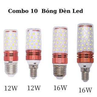 Combo 10 Bóng Đèn Led Hình Bắp Ngô Công Suất 12w/16w, Đèn Led Dùng Trong Trang Trí Nhà Cửa