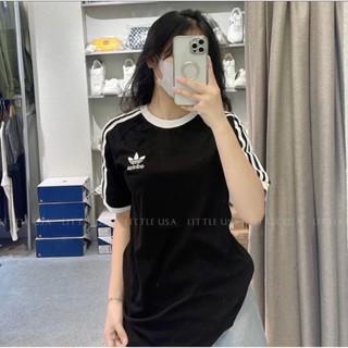 Áo Phông Adidas Chính Hãng Phối Sọc Tay Chất Liệu Cotton Cao Cấp Phong Cách Hàn Quốc Hottrend 2024 - Áo Thun Adidas