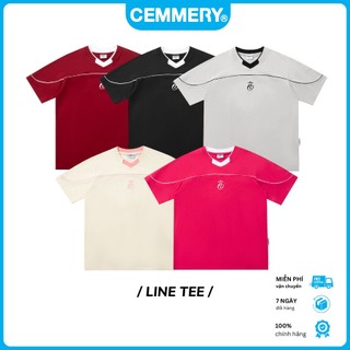 Áo thun cemmery local brand chính hãng line tee 5 màu áo thun unisex nam nữ