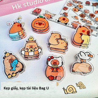 Kẹp giấy kẹp tài liệu capybara 2 mặt mim mim store kepgiaycapy083