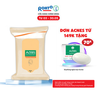 Khăn ướt tẩy trang và lau mặt 20 miếng Acnes Make Up Remover Sheet