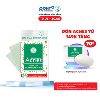 Giấy thấm dầu trà xanh Acnes Oil Remover Paper Green Tea 100 tờ