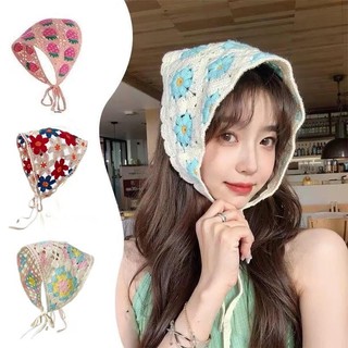 Khăn bandana đan móc cổ điển TÍM STORE phụ kiện khăn trùm đầu turban thời trang kiểu mới