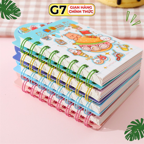 Sổ tay A7 siêu cute, Sổ lò xo A7 ICON dễ thương