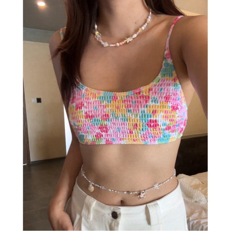 [CÓ SẴN] Top Bikini lẻ áo in hình Hoa Đa Sắc rực rỡ có mút lót Áo bơi Áo tắm đi biển 🌺 Freeship | BigBuy360 - bigbuy360.vn
