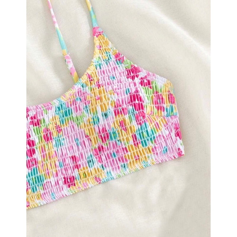 [CÓ SẴN] Top Bikini lẻ áo in hình Hoa Đa Sắc rực rỡ có mút lót Áo bơi Áo tắm đi biển 🌺 Freeship | BigBuy360 - bigbuy360.vn