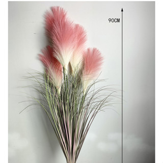 Hoa cỏ lau hàng cao cấp 1 cành 90cm 5 đầu bông đẹp, trang trí decor nhà cửa, cửa hàng, quán cafe