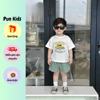Set bộ cotton Start hoạ tiết ô tô cho bé trai từ 08 - 29 kg BD113