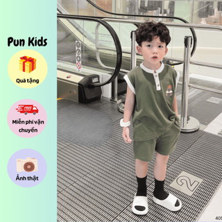 Set bộ balo cotton in hoạ tiết hình gấu Stay Cool cho bé trai từ 09 - 24 kg BD111