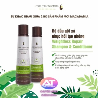 Dầu Gội & Xả Phục Hồi Tạo Phồng - Macadamia Weightless Repair Shampoo & Conditioner 300ml/1000ml