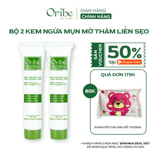 Combo 2 kem mụn Oribe giảm mụn nhanh mờ thâm sẹo rỗ 20g