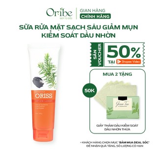 Sữa rửa mặt Oriss tạo bọt ngừa mụn dưỡng ẩm tẩy tế bào chết thu nhỏ lỗ chân lông 100g