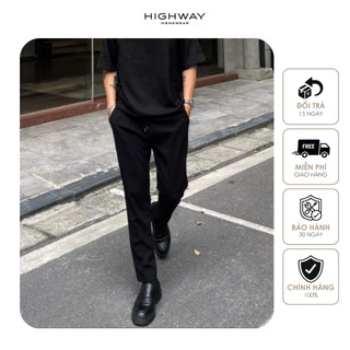 Quần vải nam sợi tổng hợp pha cotton cạp chun HIGHWAY MENSWEAR Ringo