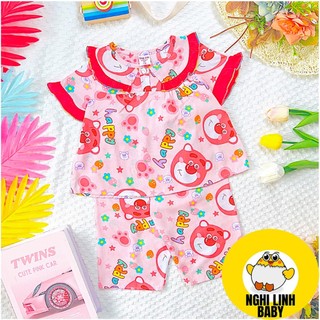 Bộ tole lanh dành cho bé gái, tay ngắn quần dài size từ 9kg đến 36kg nhiều mẫu - Nghi Linh Baby