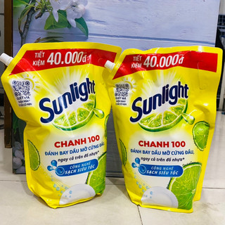 NƯỚC RỬA CHÉN SUNLIGHT TÚI CHANH 3.5Kg (size khủng mới)