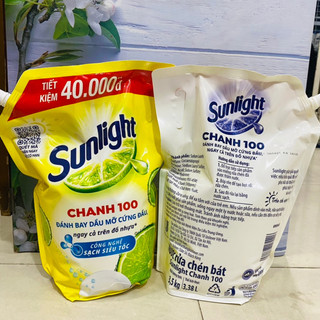 NƯỚC RỬA CHÉN SUNLIGHT TÚI CHANH 3.5Kg (size khủng mới)