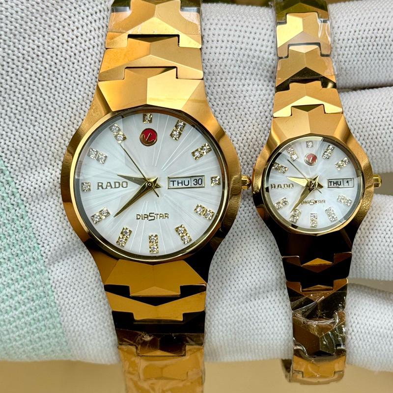 Đồng hồ cặp đôi RD đá Ceramic nguyên khối. hàng chuẩn loại 1 sắc nét. Máy pin Nhật.